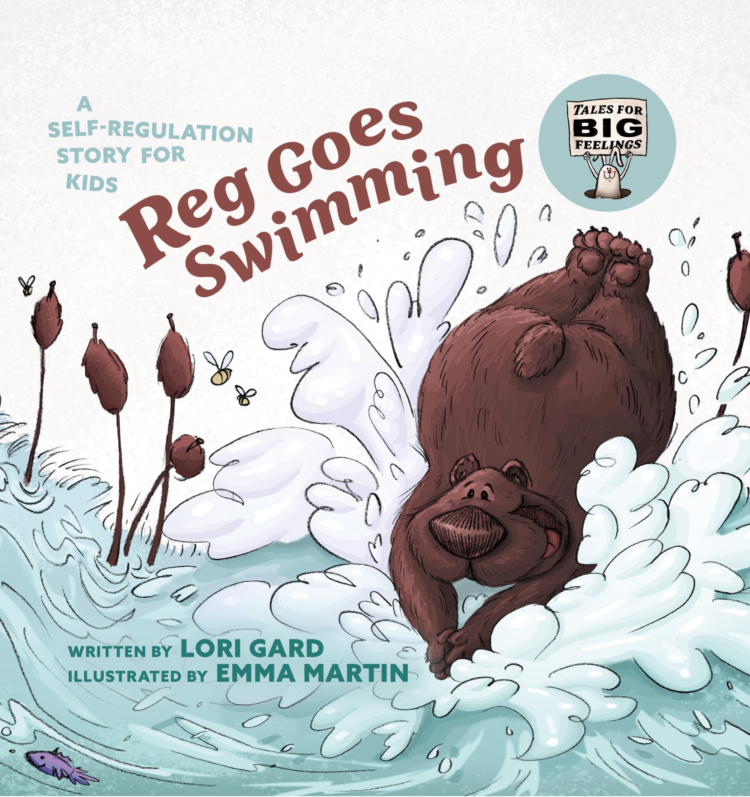 Book cover of REG GOES SWIMMING - A SELF-REGULATION STORY FOR KIDS