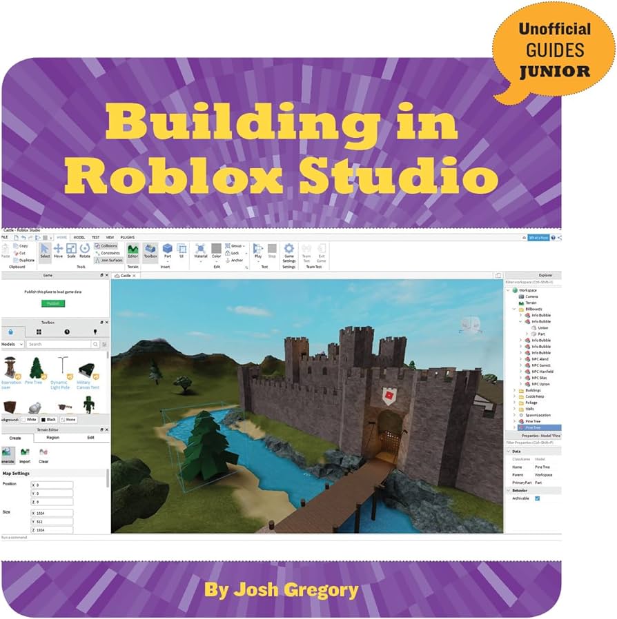 Book cover of BUILDING IN ROBLOX STUDIO